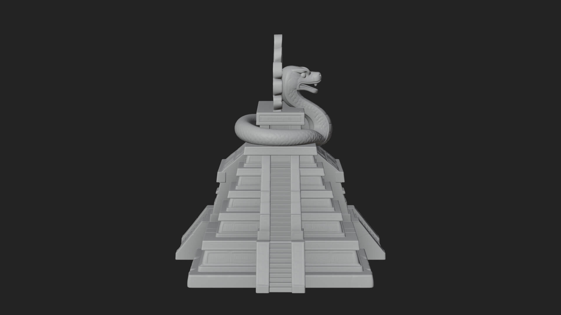 Serpent Crown Step Temple Design 2 3D Print Model 3D Model