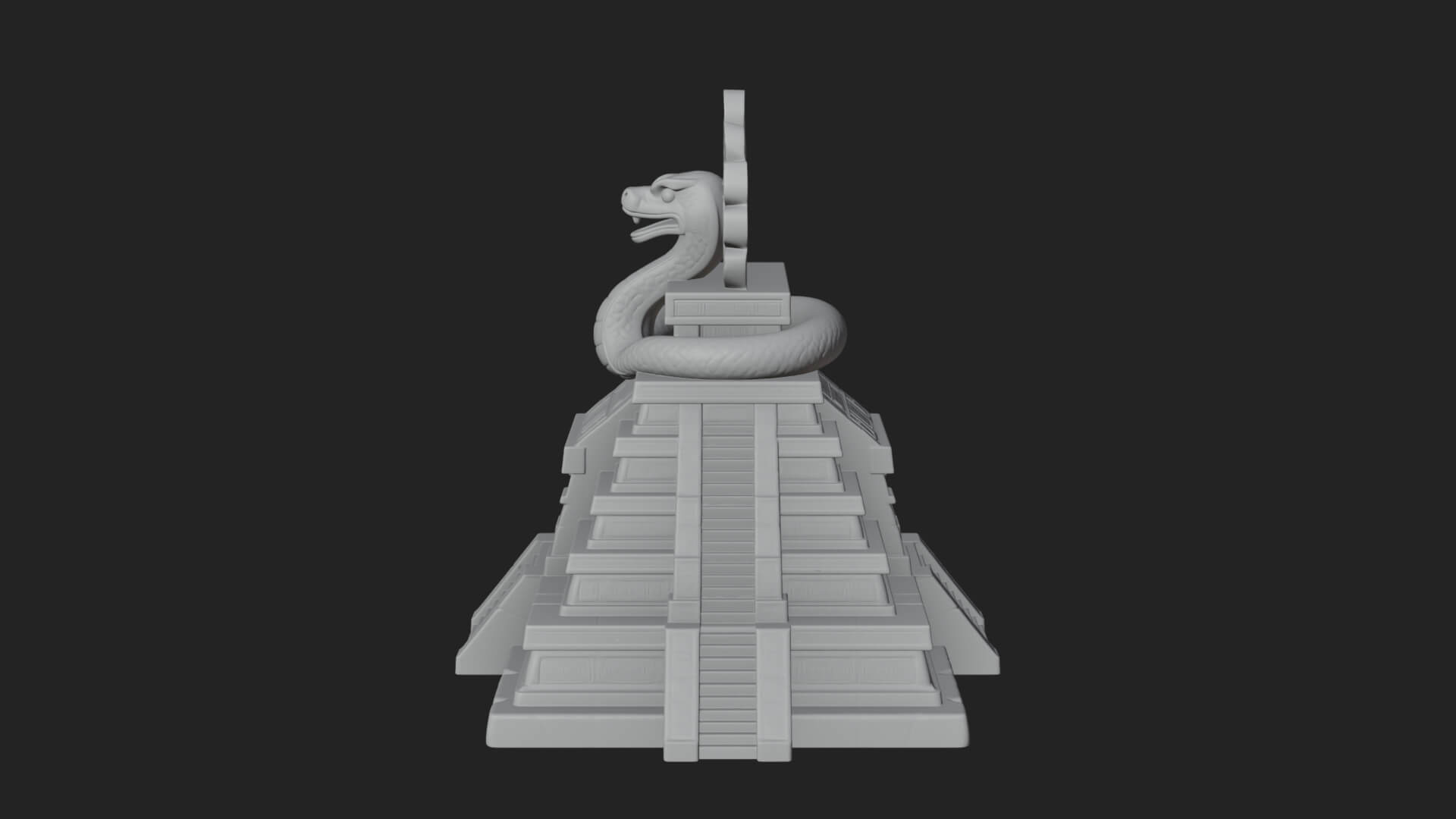 Serpent Crown Step Temple Design 2 3D Print Model 3D Model