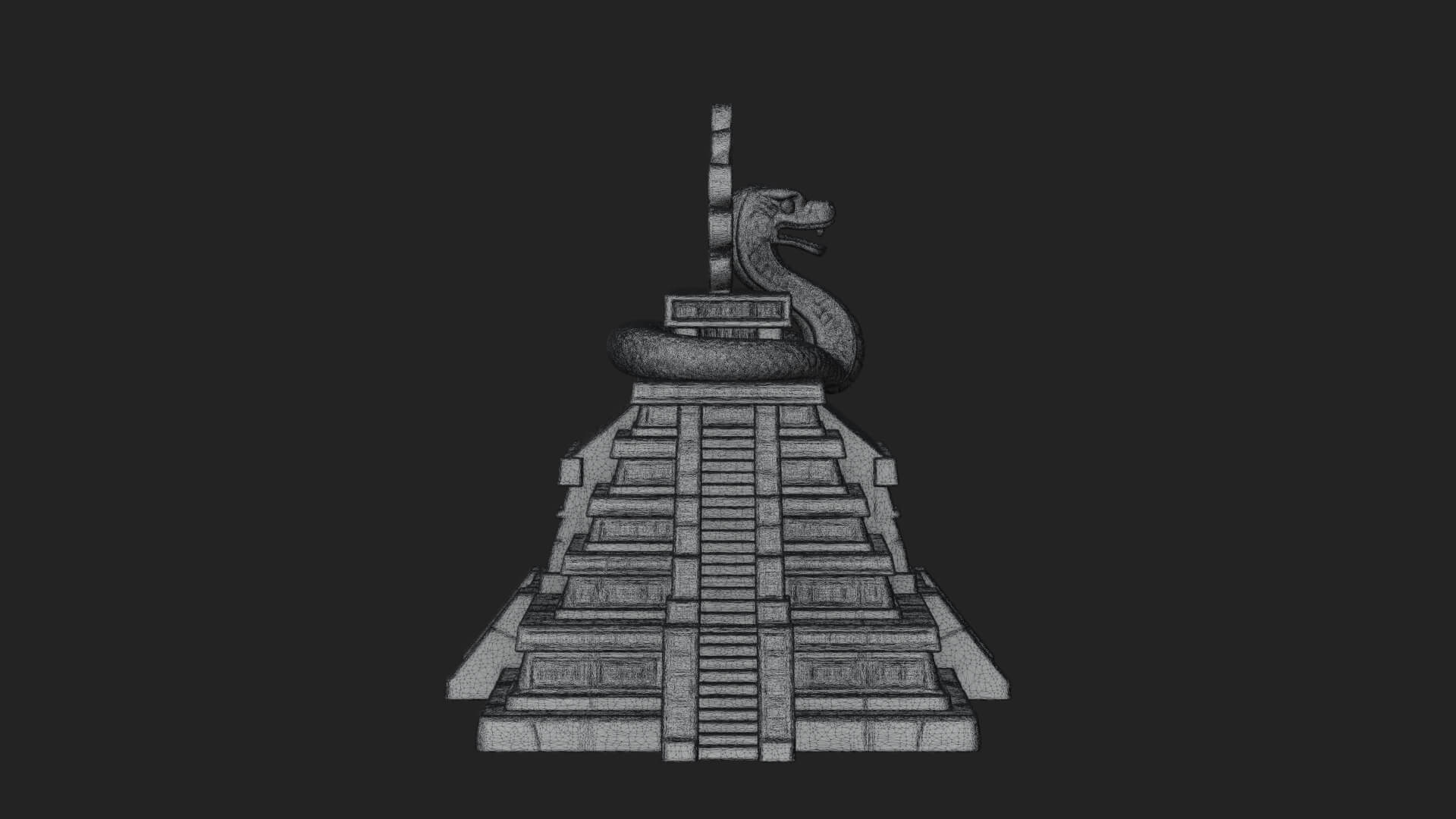 Serpent Crown Step Temple Design 2 3D Print Model 3D Model