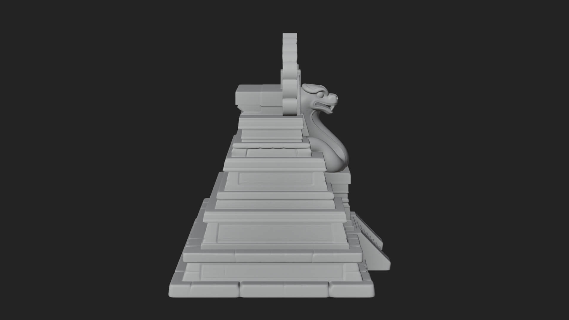 Serpent Crown Step Temple Design 3 3D Print Model 3D Model