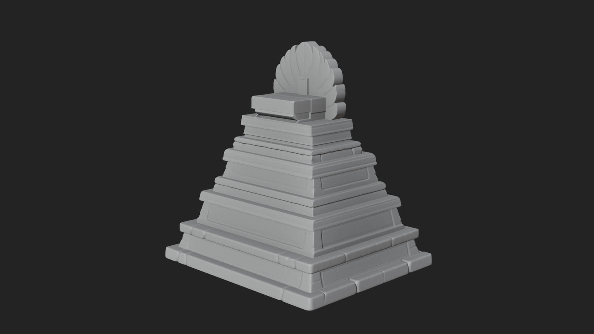 Serpent Crown Step Temple Design 3 3D Print Model 3D Model