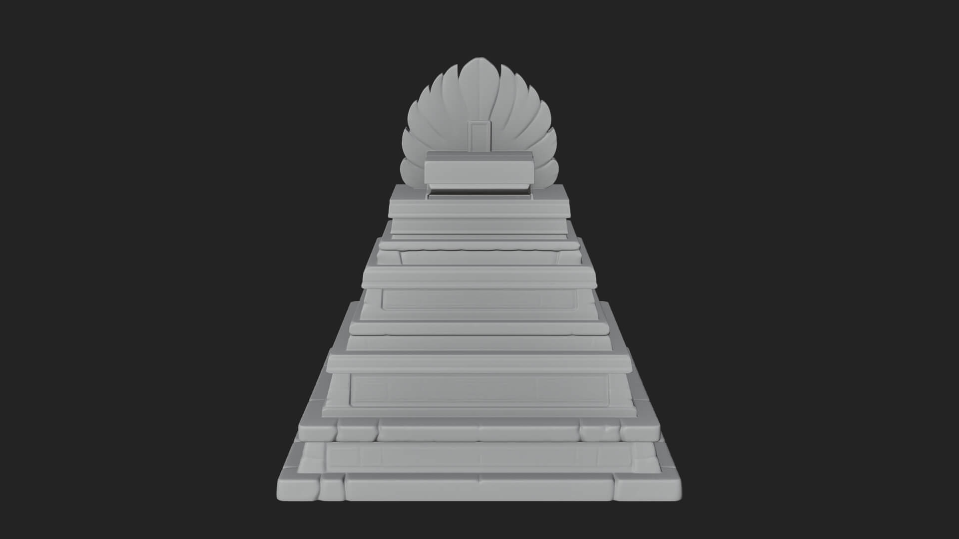 Serpent Crown Step Temple Design 3 3D Print Model 3D Model