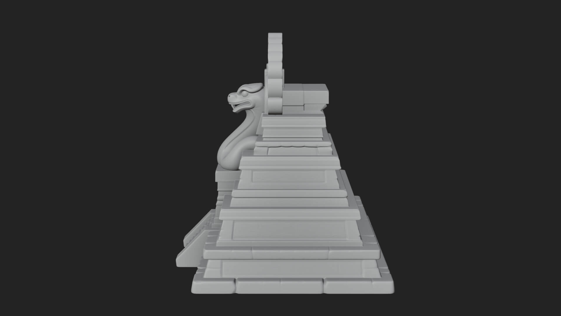 Serpent Crown Step Temple Design 3 3D Print Model 3D Model