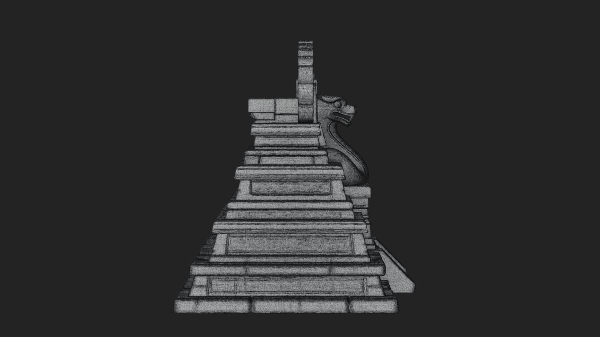 Serpent Crown Step Temple Design 3 3D Print Model 3D Model