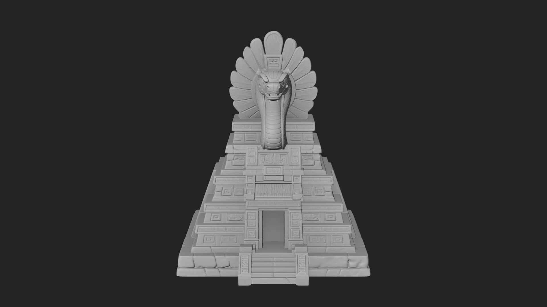 Serpent Crown Step Temple Design 4 3D Print Model 3D Model