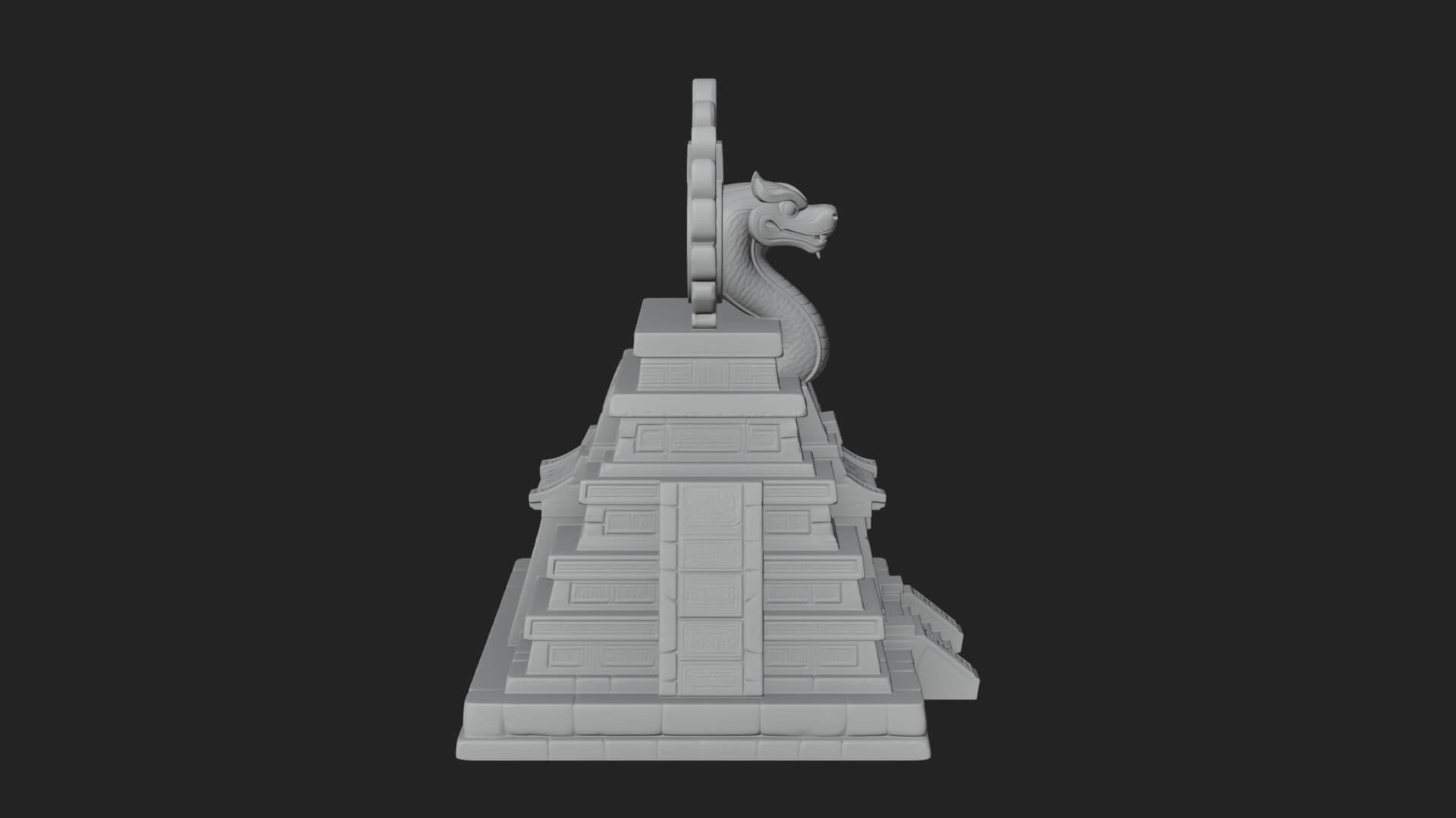 Serpent Crown Step Temple Design 4 3D Print Model 3D Model