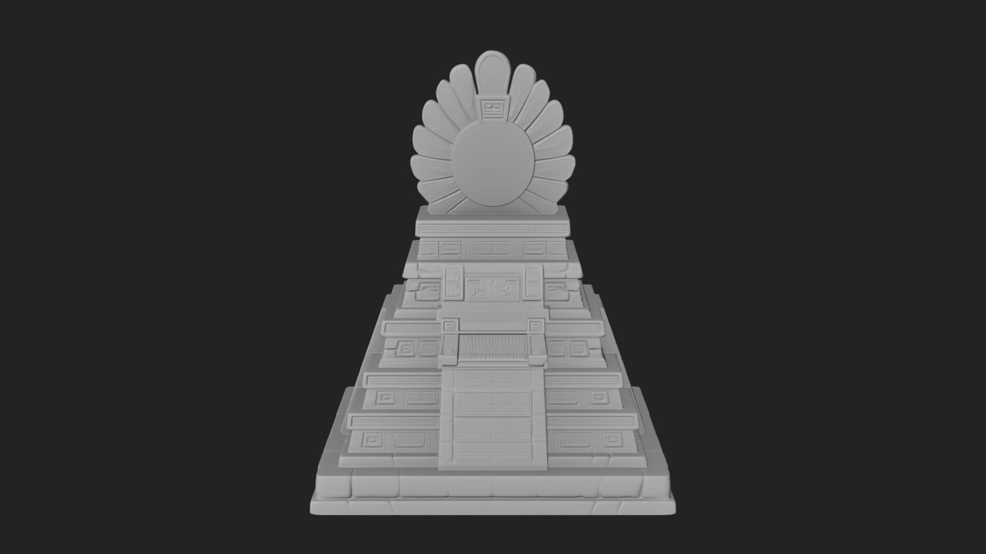 Serpent Crown Step Temple Design 4 3D Print Model 3D Model