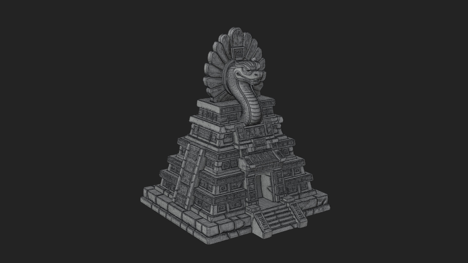 Serpent Crown Step Temple Design 4 3D Print Model 3D Model