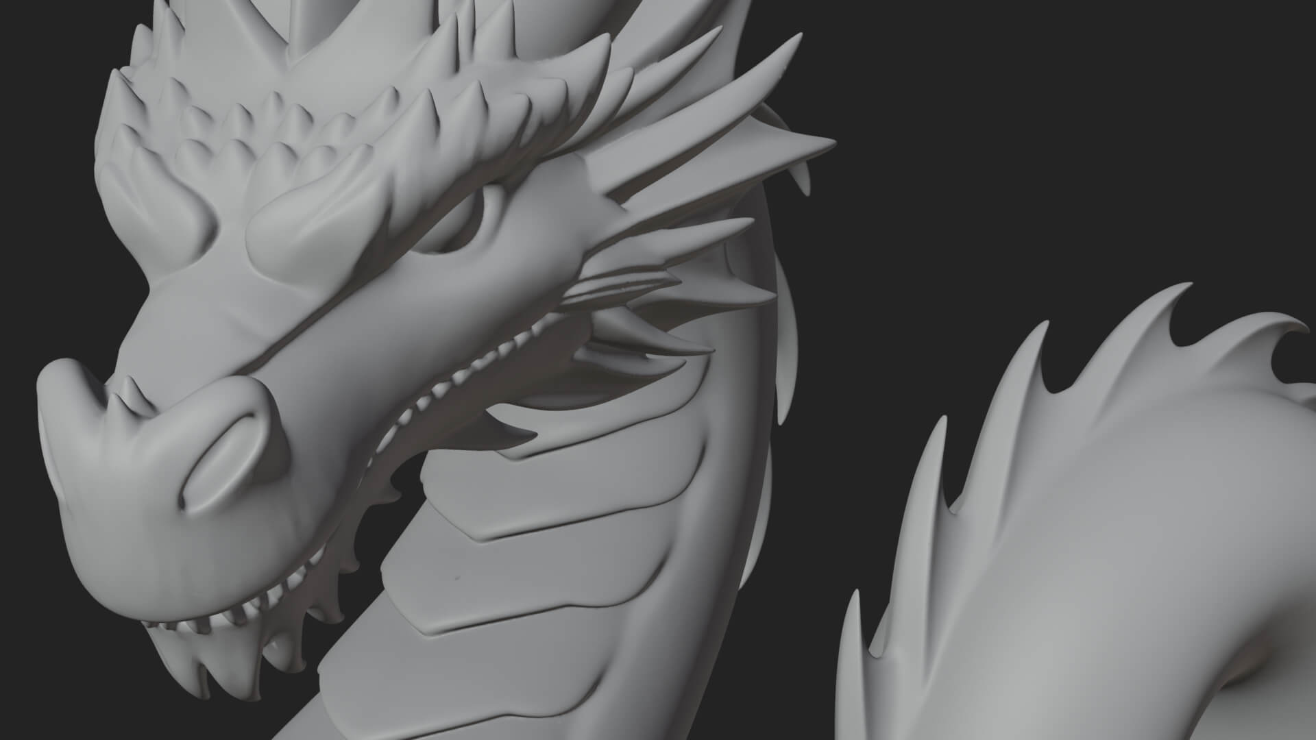 Shamrock Celtic Dragon Statue Design 1 3D Print Model 3D Model