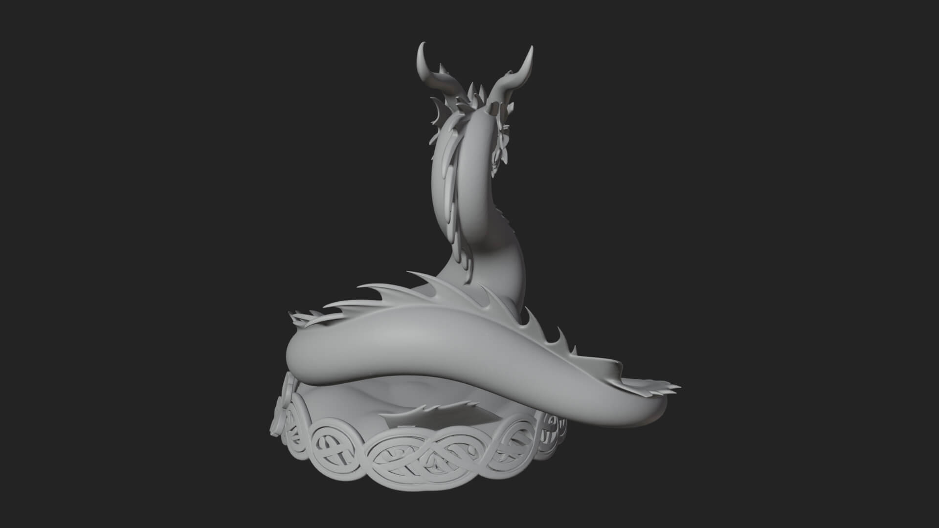 Shamrock Celtic Dragon Statue Design 2 3D Print Model 3D Model