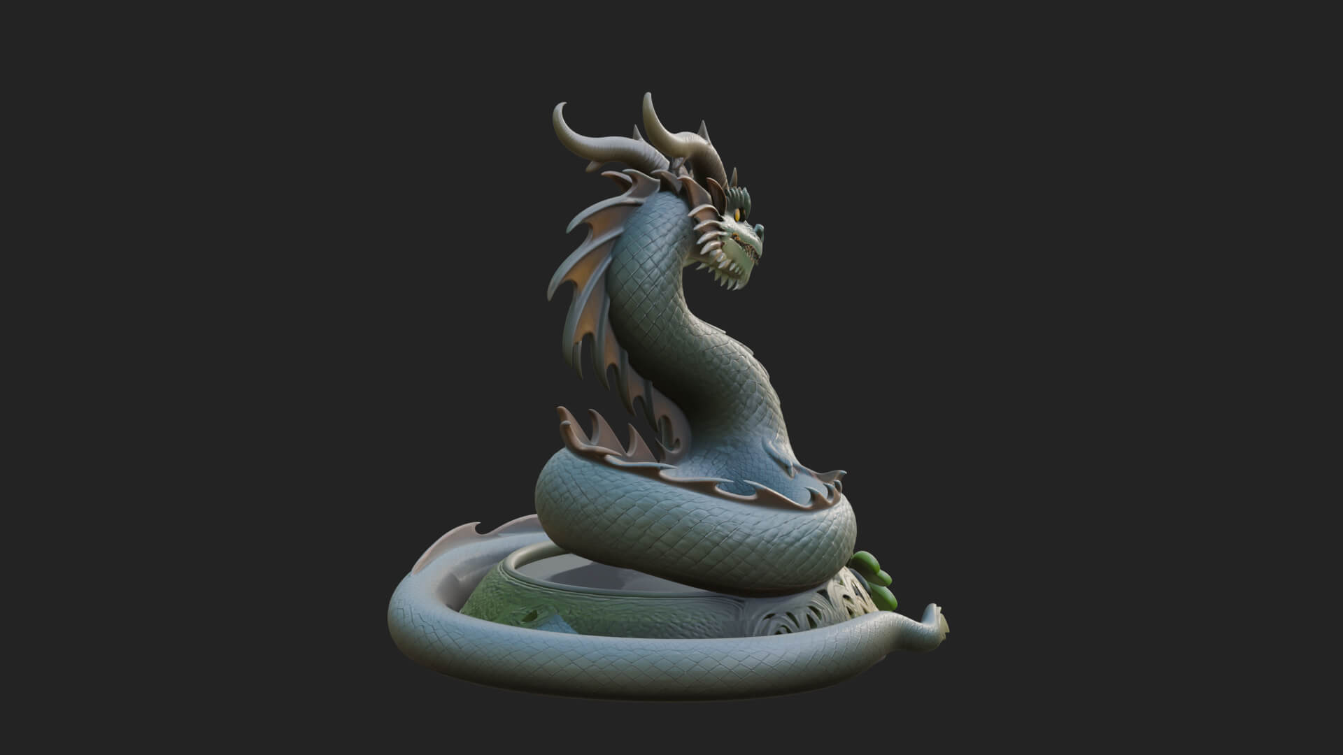 Shamrock Celtic Dragon Statue Design 3 3D Print Model 3D Model