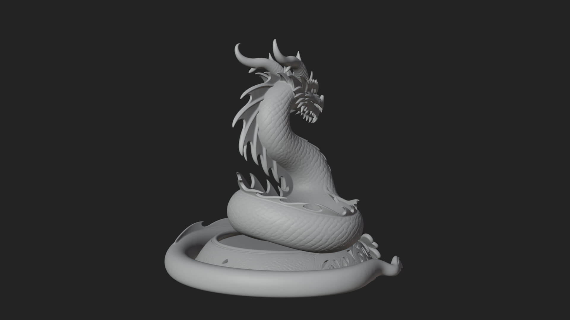 Shamrock Celtic Dragon Statue Design 3 3D Print Model 3D Model