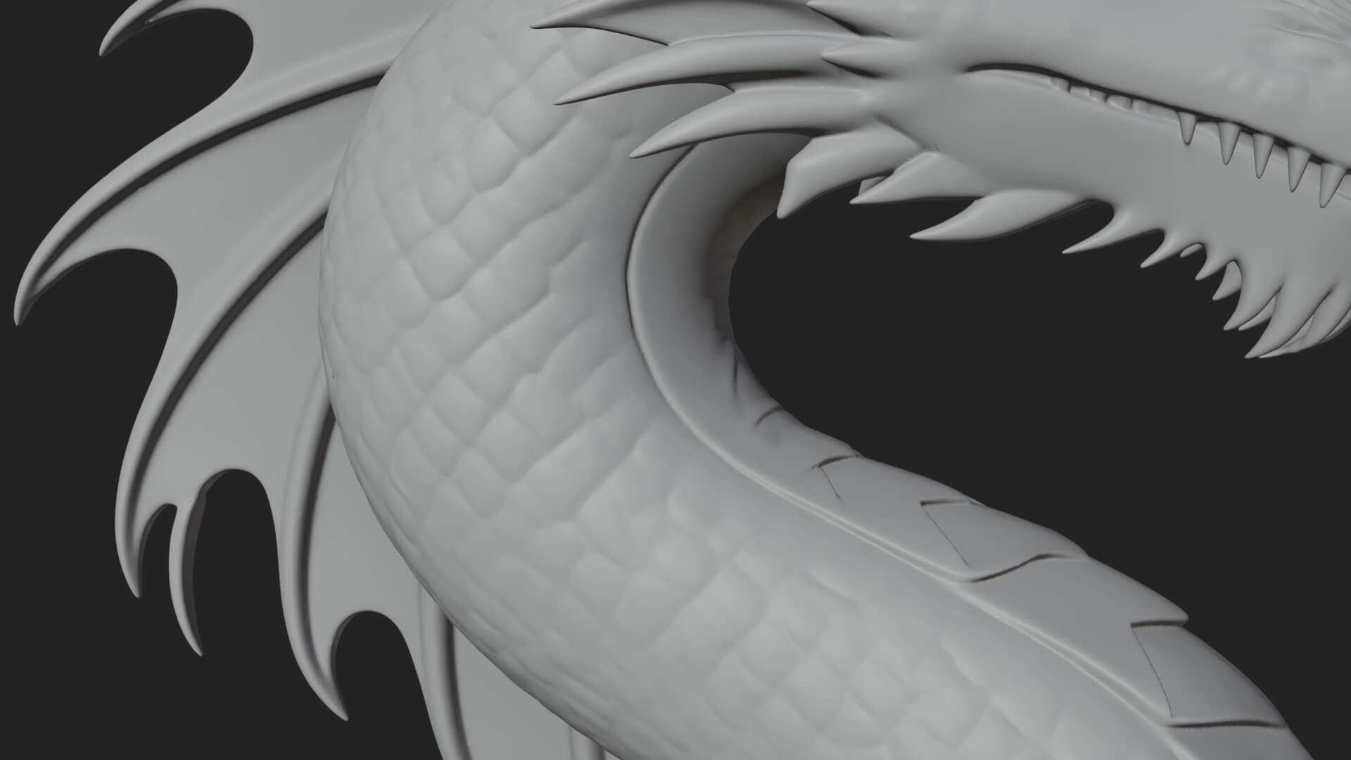 Shamrock Celtic Dragon Statue Design 3 3D Print Model 3D Model