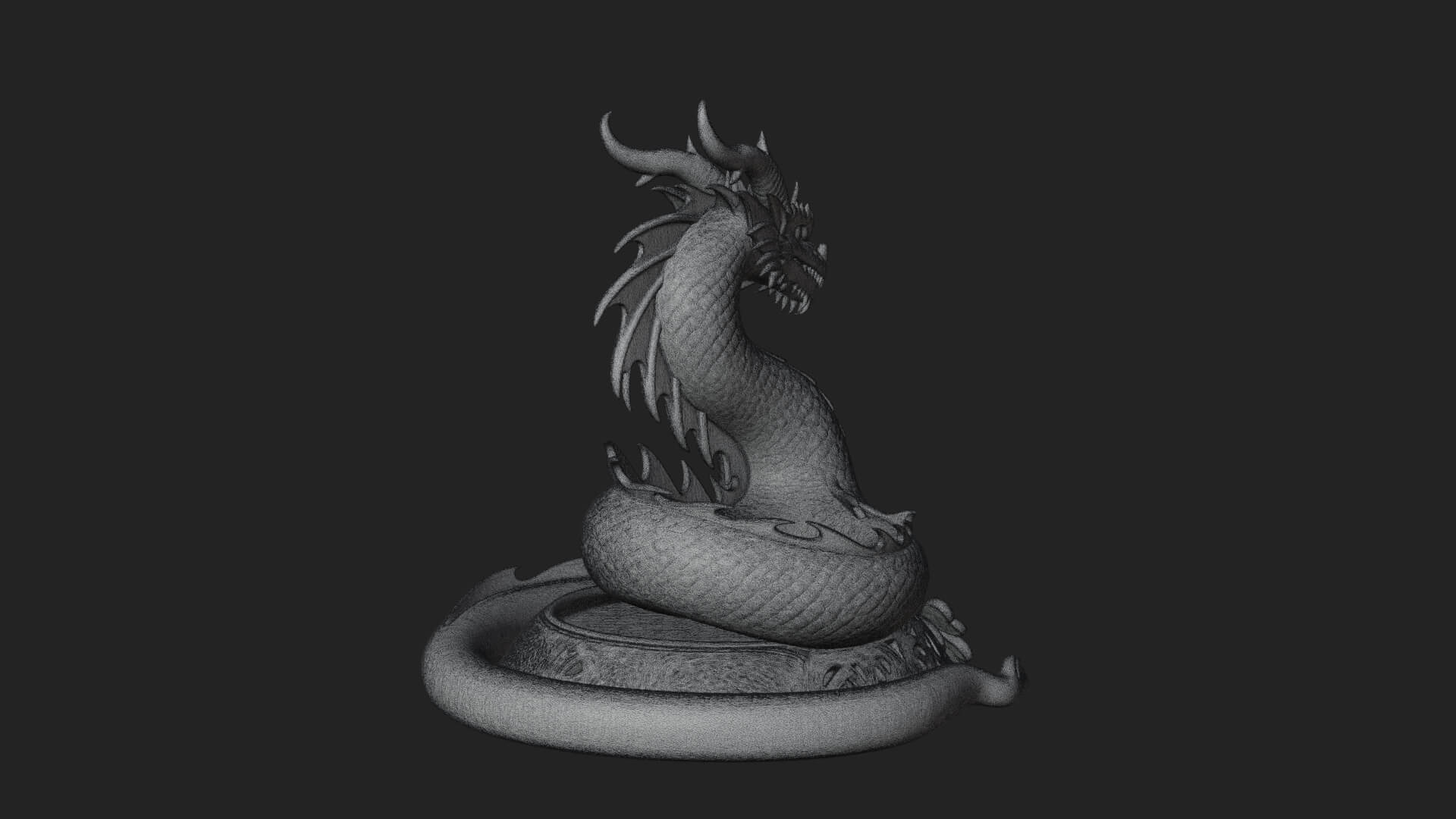 Shamrock Celtic Dragon Statue Design 3 3D Print Model 3D Model