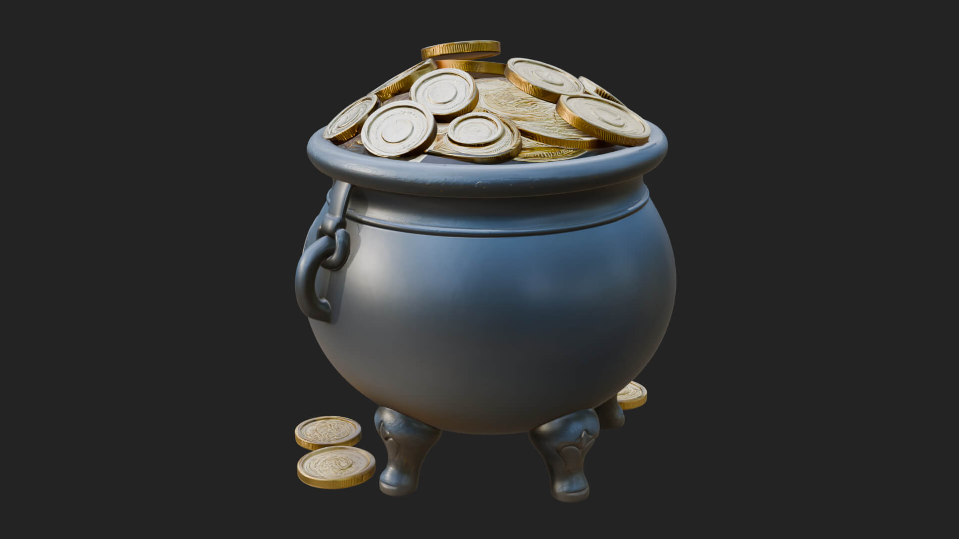 Shamrock Gold Coin Pot Model Design 1 3D Print Model 3D Model