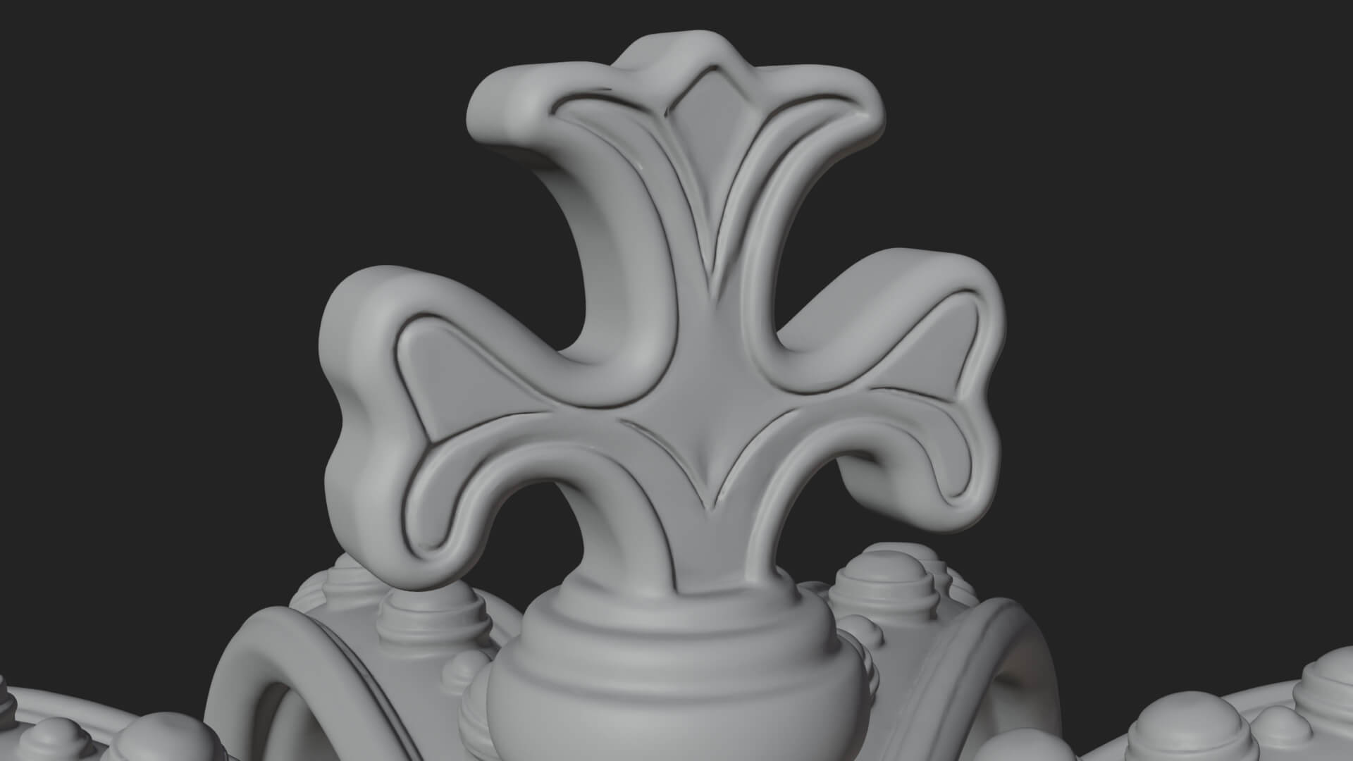 Shamrock Jeweled Crown Ornament Design 2 3D Print Model 3D Model