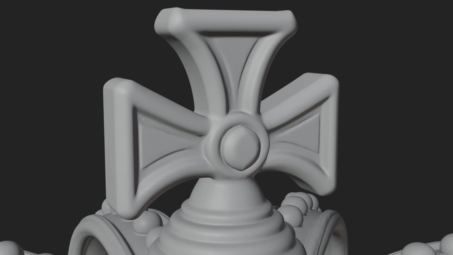 Shamrock Jeweled Crown Ornament Design 3 3D Print Model 3D Model