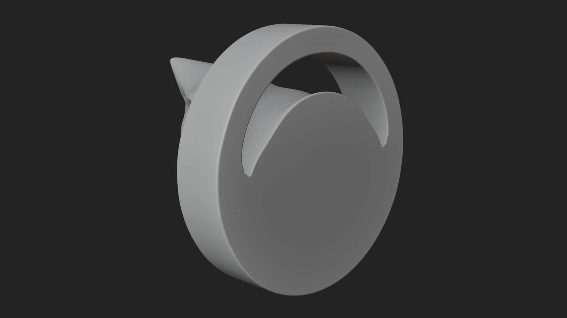 Shark Head Oval Relief Plaque Design 4 3D Print Model 3D Model