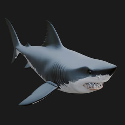 Shark Statue Design 11 3D Print Model