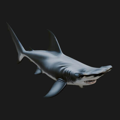 Shark Statue Design 12 3D Print Model