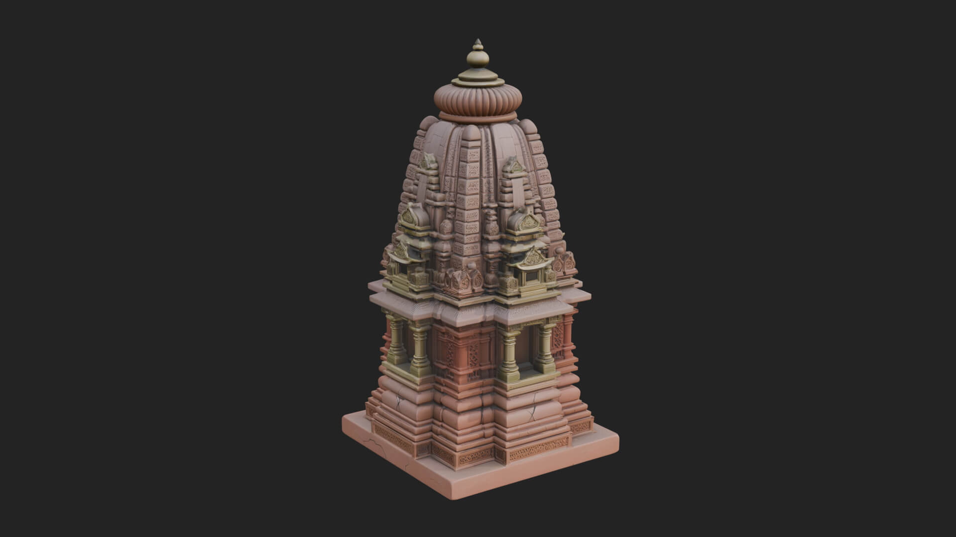 Shikhara Temple Tower Design 1 3D Print Model 3D Model
