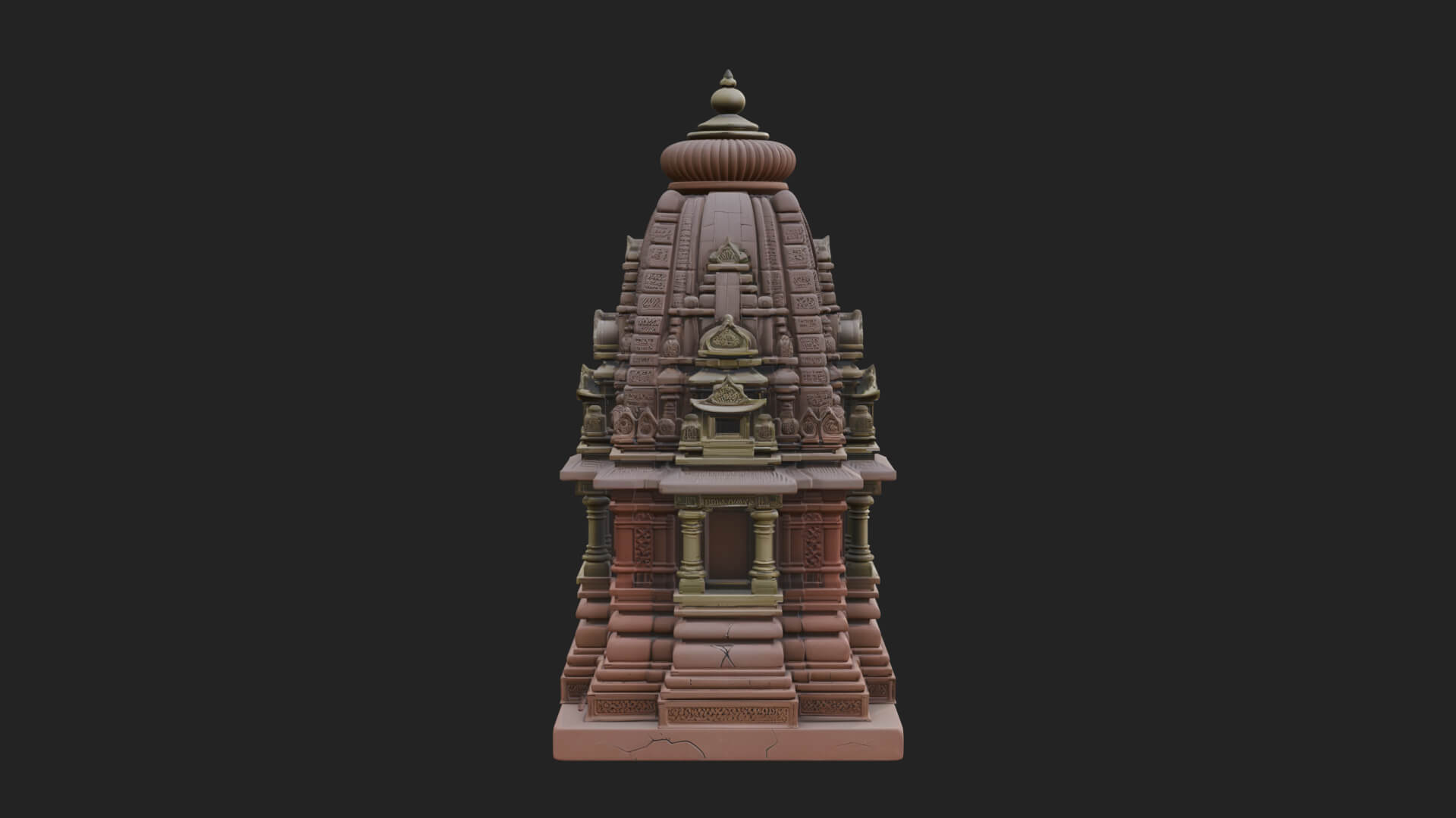 Shikhara Temple Tower Design 1 3D Print Model 3D Model