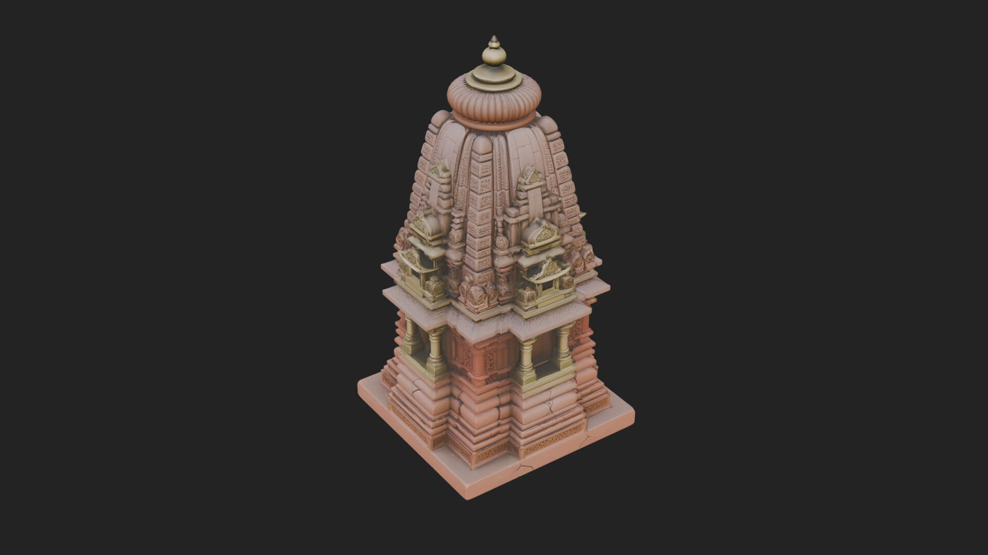 Shikhara Temple Tower Design 1 3D Print Model 3D Model