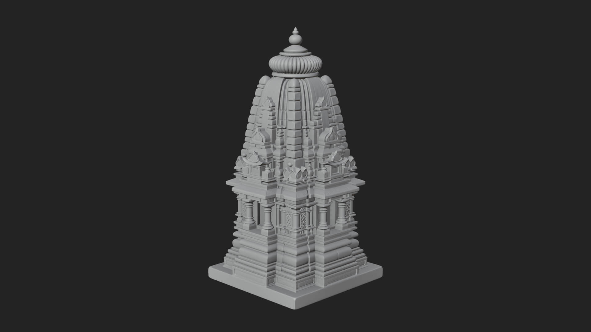 Shikhara Temple Tower Design 1 3D Print Model 3D Model