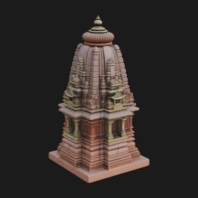 Shikhara Temple Tower Design 1 3D Print Model