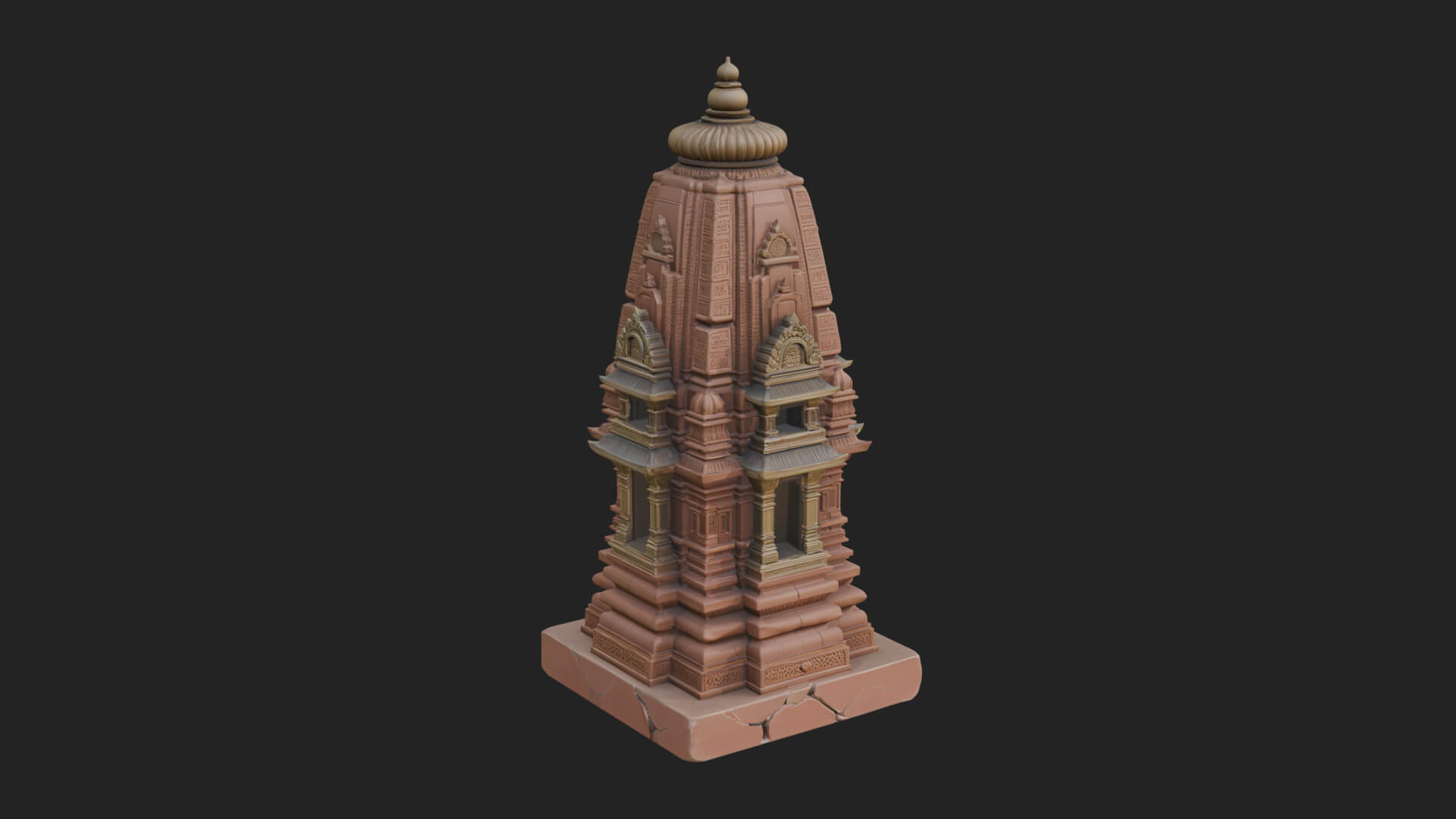 Shikhara Temple Tower Design 2 3D Print Model 3D Model