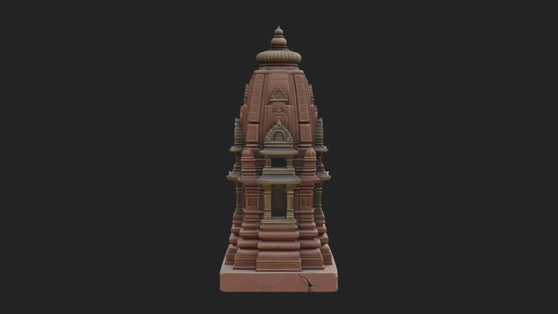 Shikhara Temple Tower Design 2 3D Print Model 3D Model