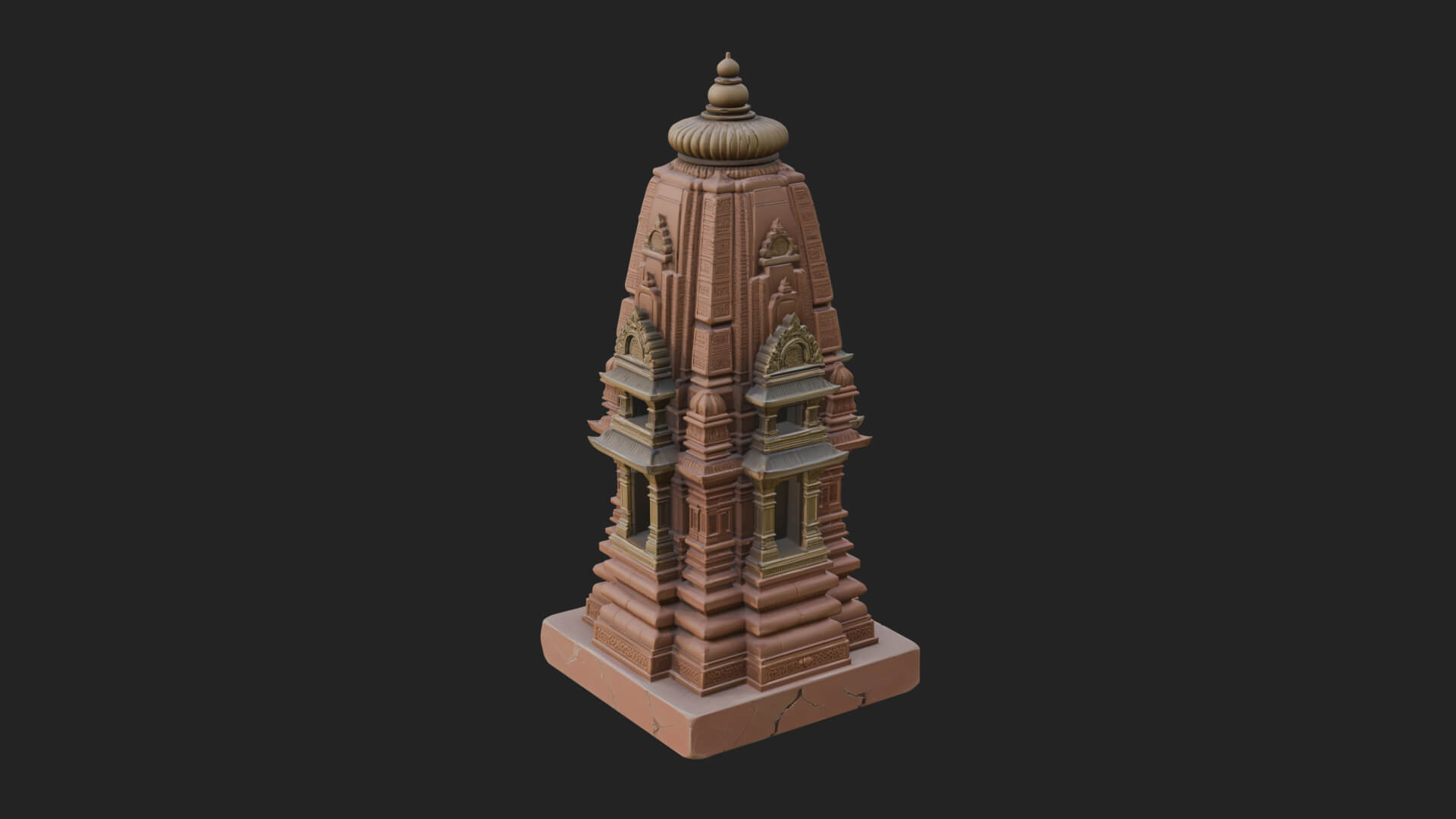 Shikhara Temple Tower Design 2 3D Print Model 3D Model