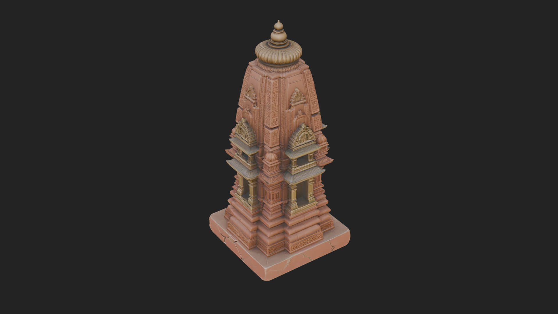 Shikhara Temple Tower Design 2 3D Print Model 3D Model