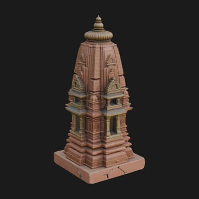 Shikhara Temple Tower Design 2 3D Print Model