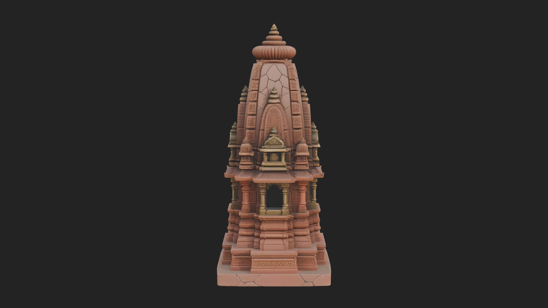 Shikhara Temple Tower Design 3 3D Print Model 3D Model