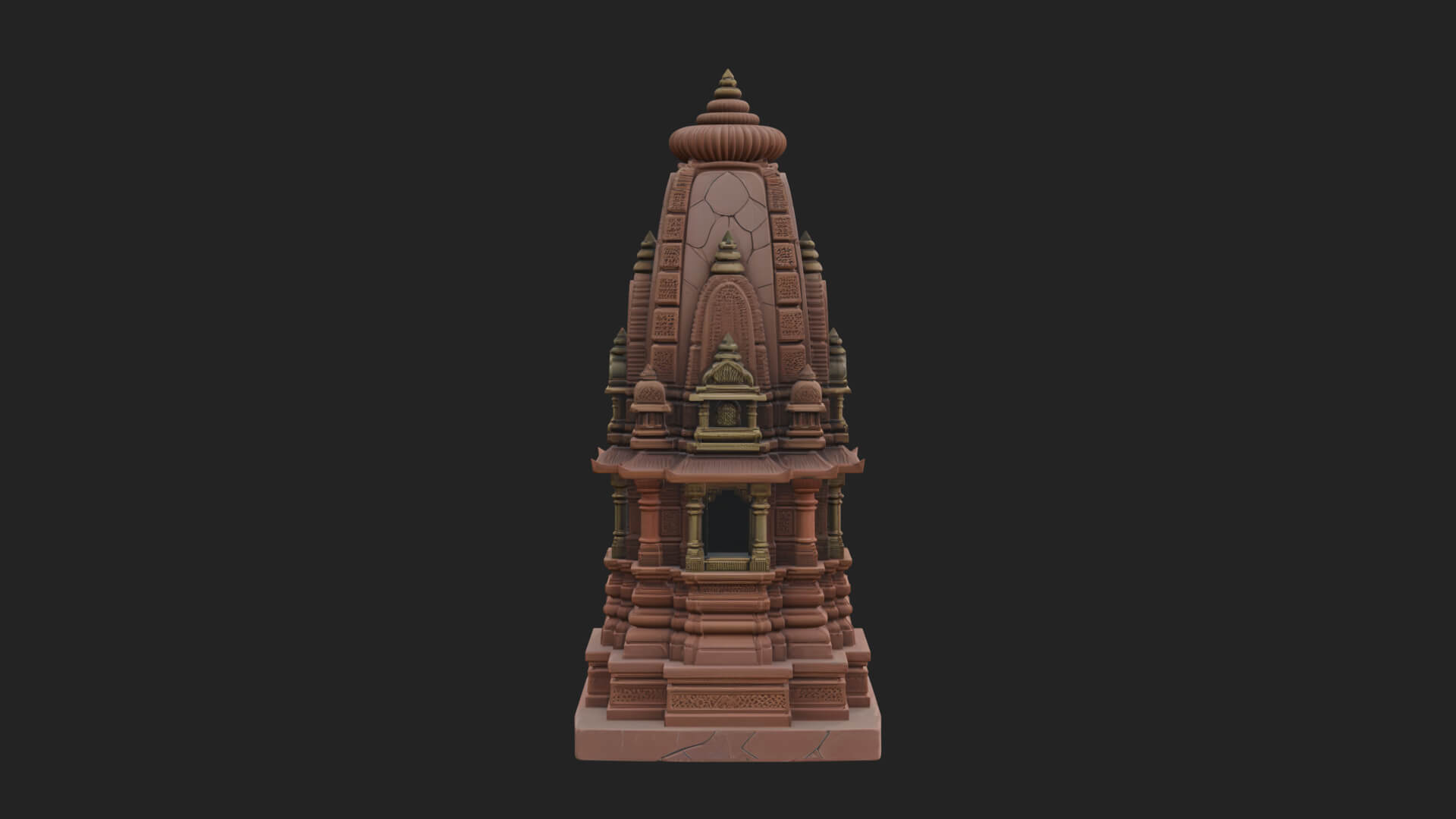 Shikhara Temple Tower Design 3 3D Print Model 3D Model