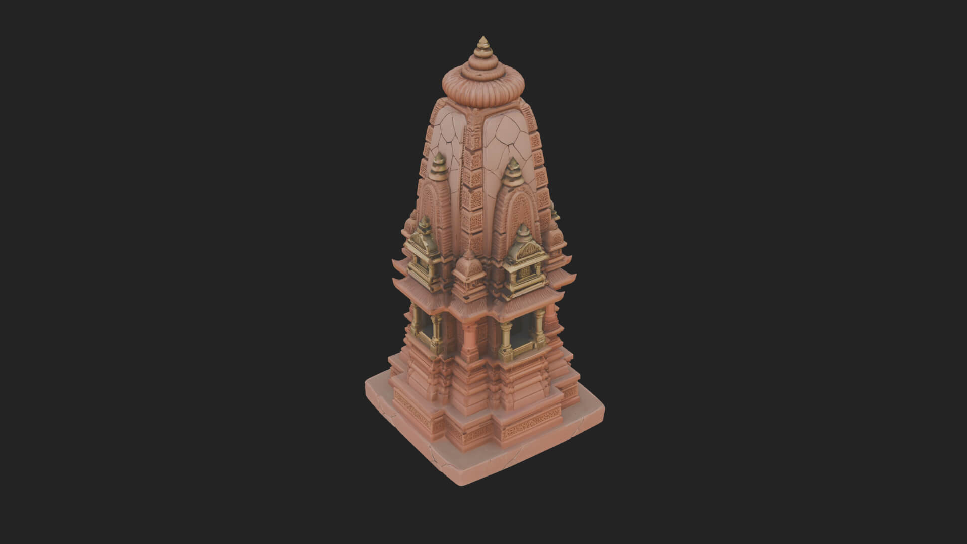 Shikhara Temple Tower Design 3 3D Print Model 3D Model