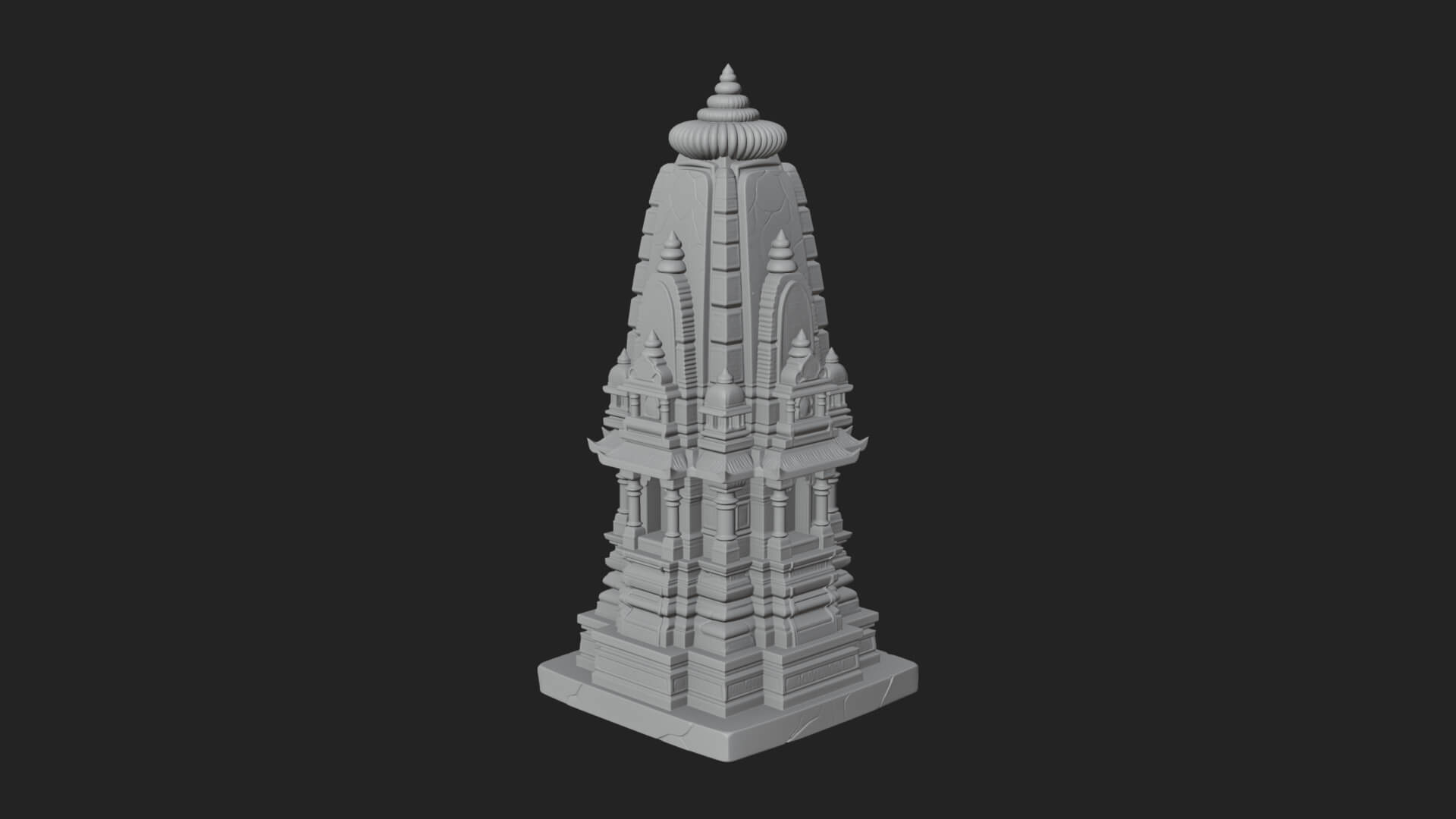 Shikhara Temple Tower Design 3 3D Print Model 3D Model