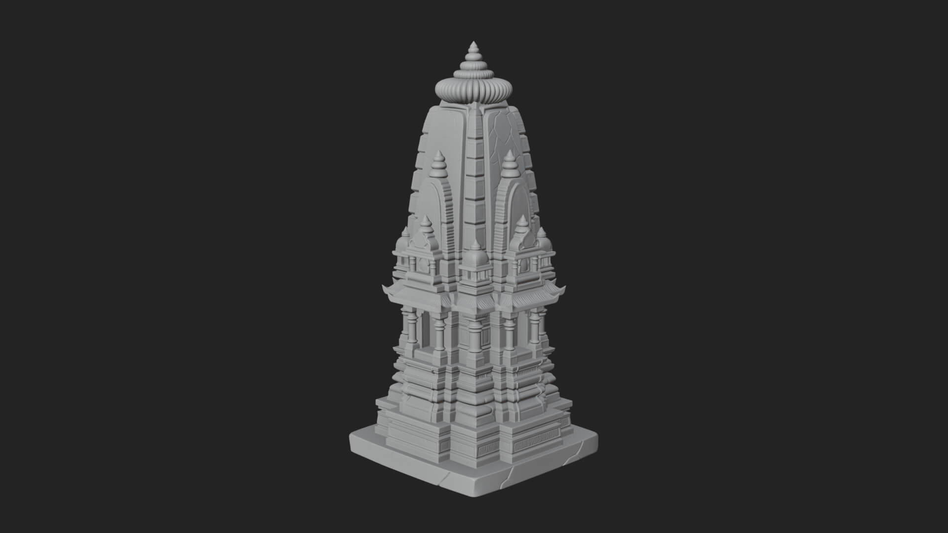 Shikhara Temple Tower Design 3 3D Print Model 3D Model