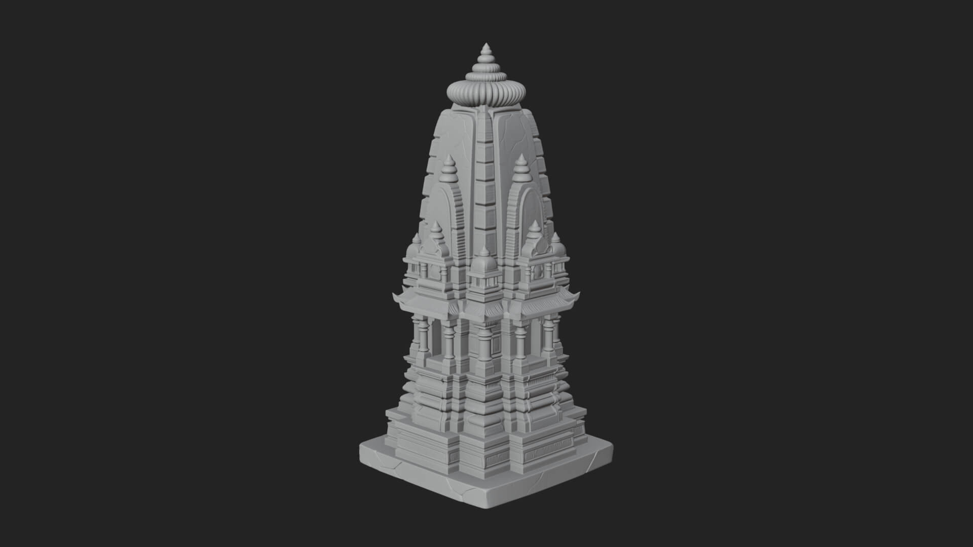 Shikhara Temple Tower Design 3 3D Print Model 3D Model