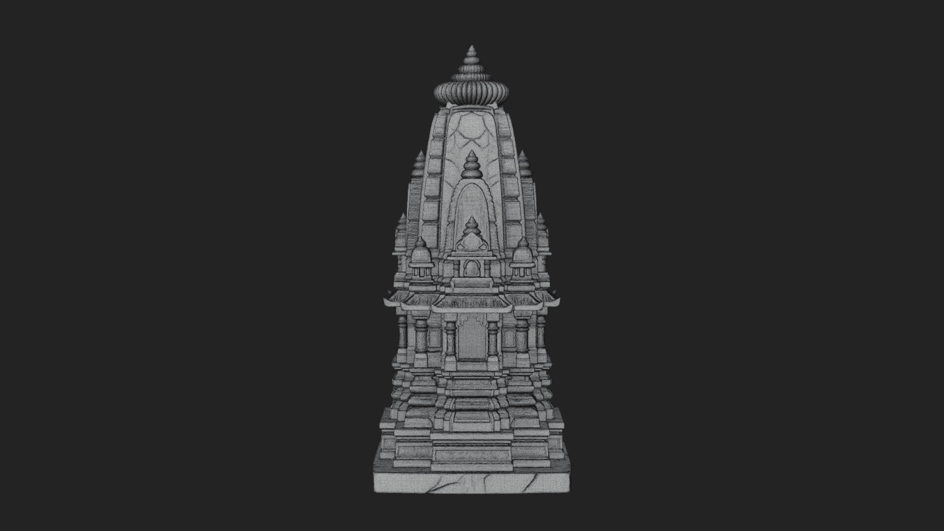Shikhara Temple Tower Design 3 3D Print Model 3D Model