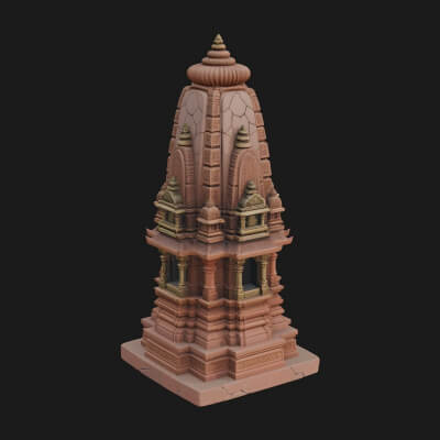 Shikhara Temple Tower Design 3 3D Print Model
