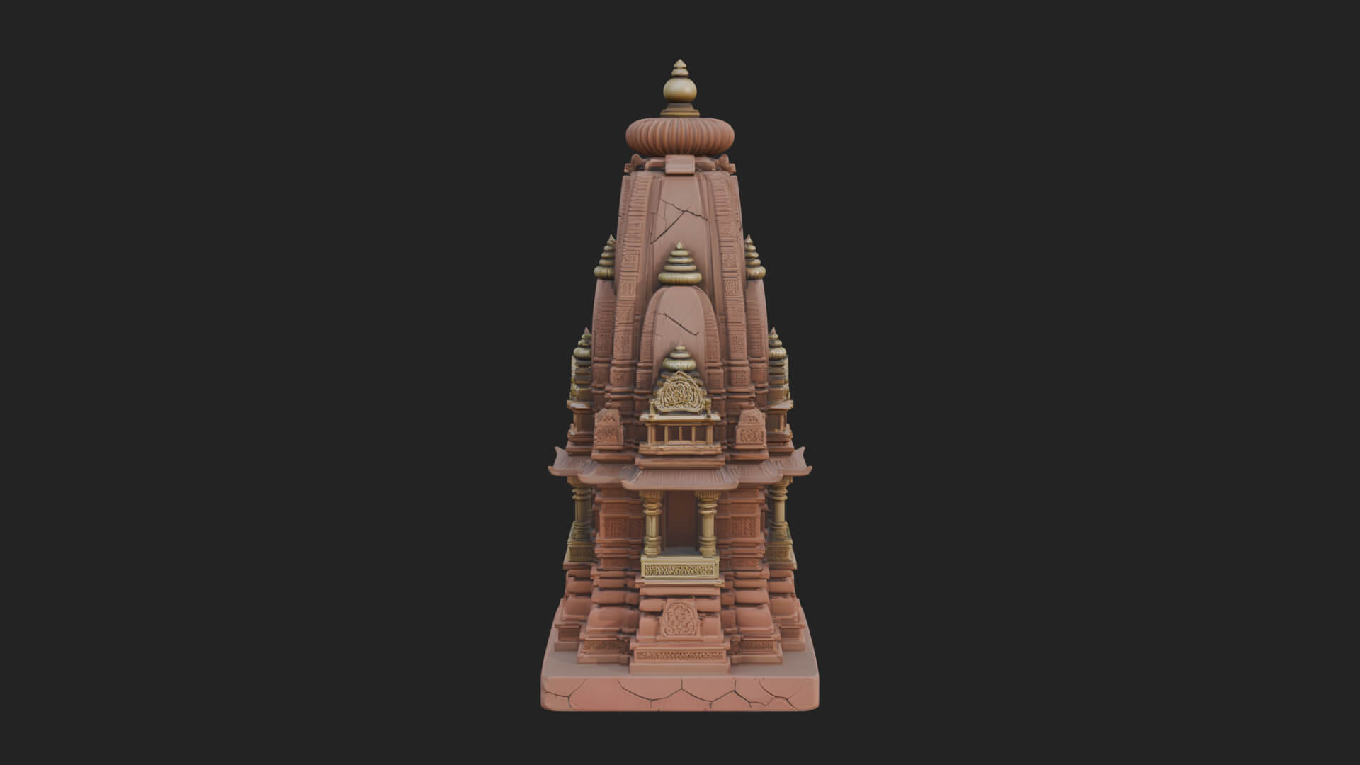 Shikhara Temple Tower Design 4 3D Print Model 3D Model