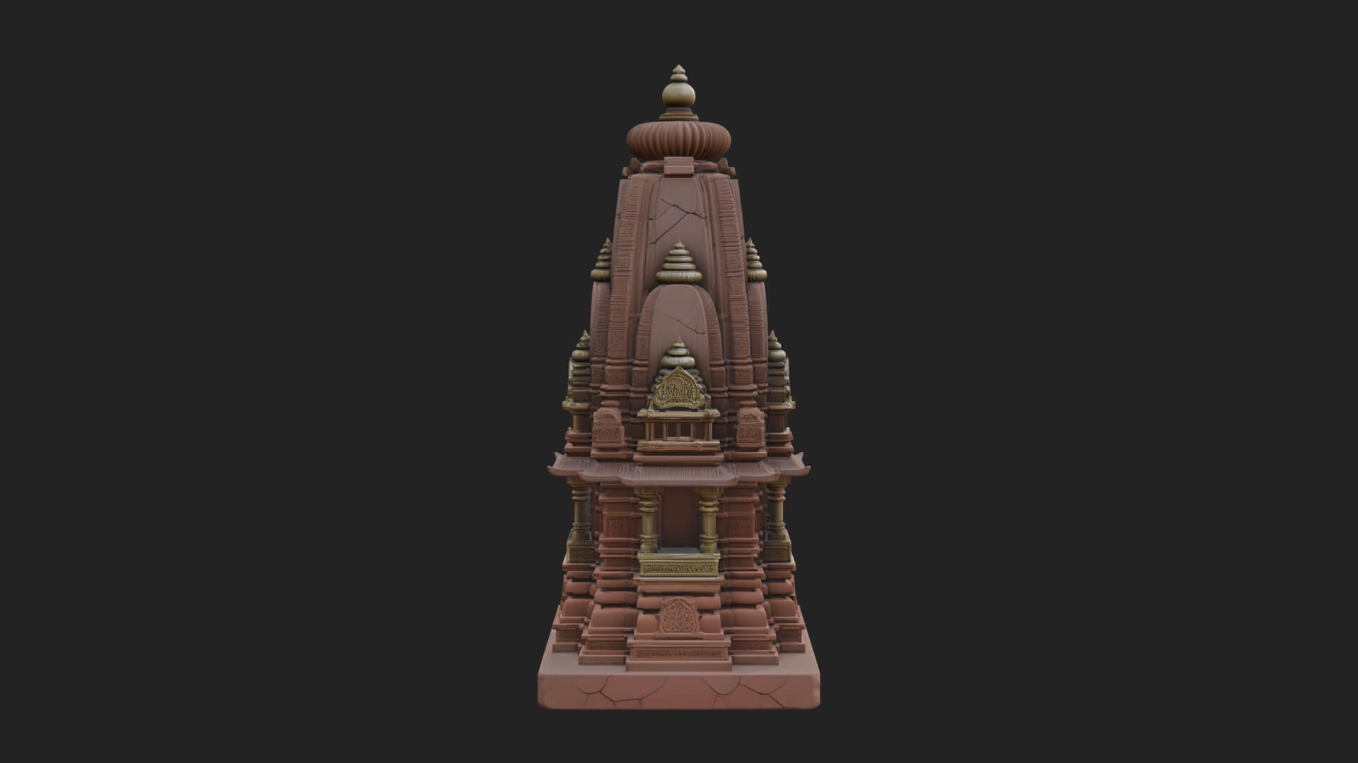 Shikhara Temple Tower Design 4 3D Print Model 3D Model