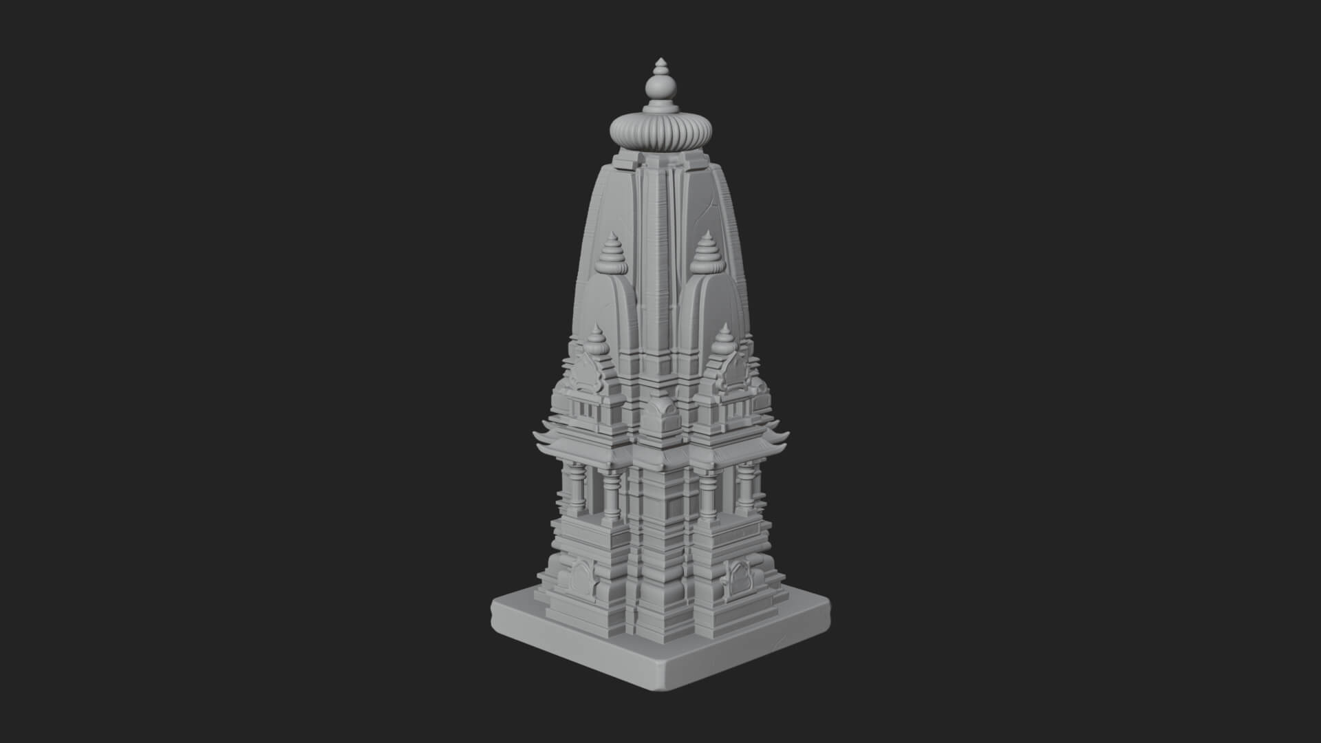 Shikhara Temple Tower Design 4 3D Print Model 3D Model