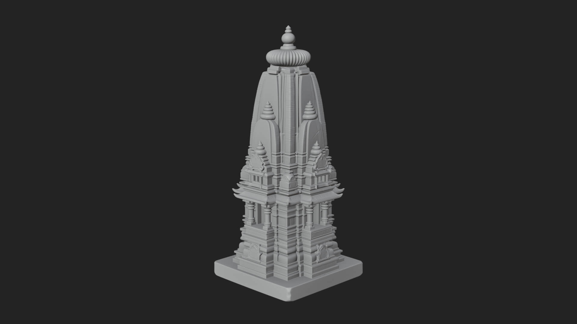 Shikhara Temple Tower Design 4 3D Print Model 3D Model