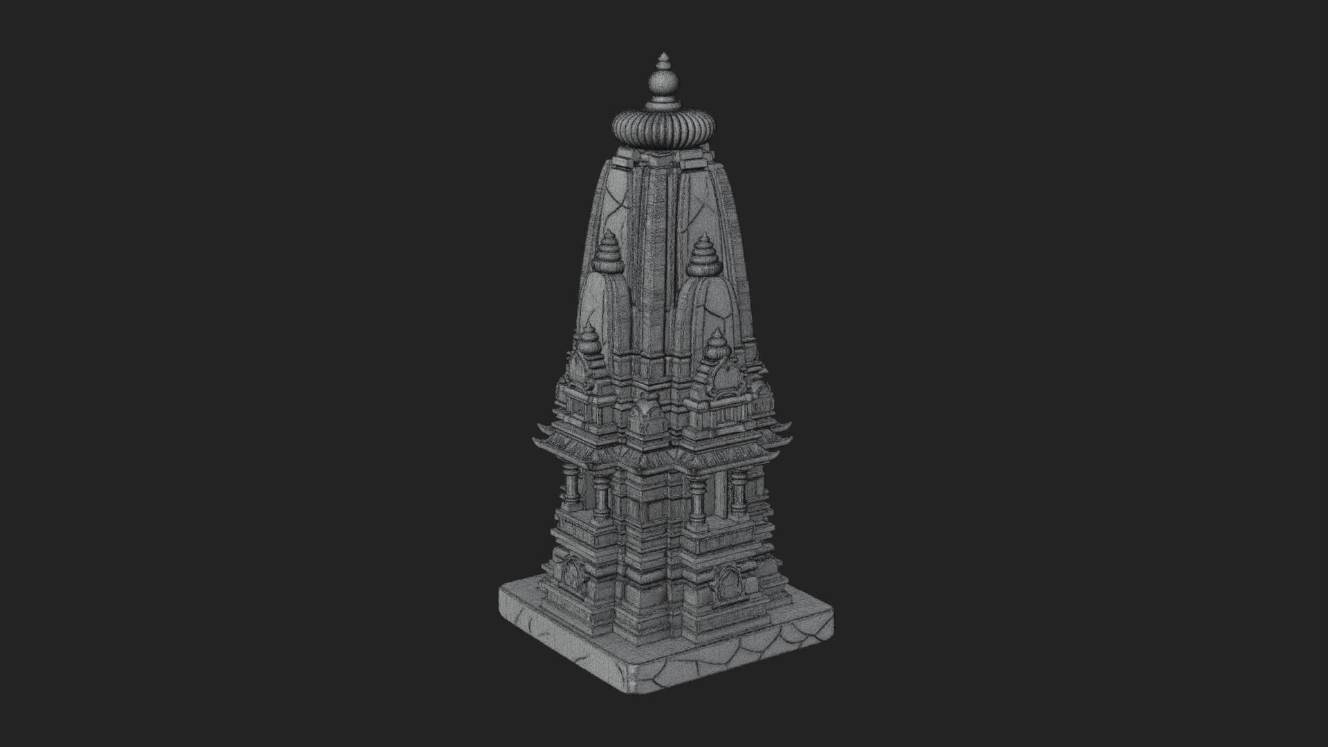 Shikhara Temple Tower Design 4 3D Print Model 3D Model