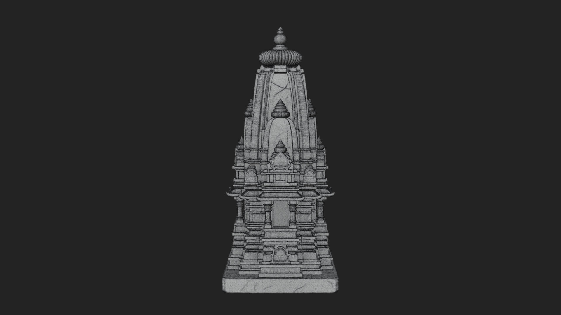 Shikhara Temple Tower Design 4 3D Print Model 3D Model