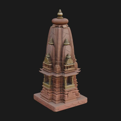 Shikhara Temple Tower Design 4 3D Print Model