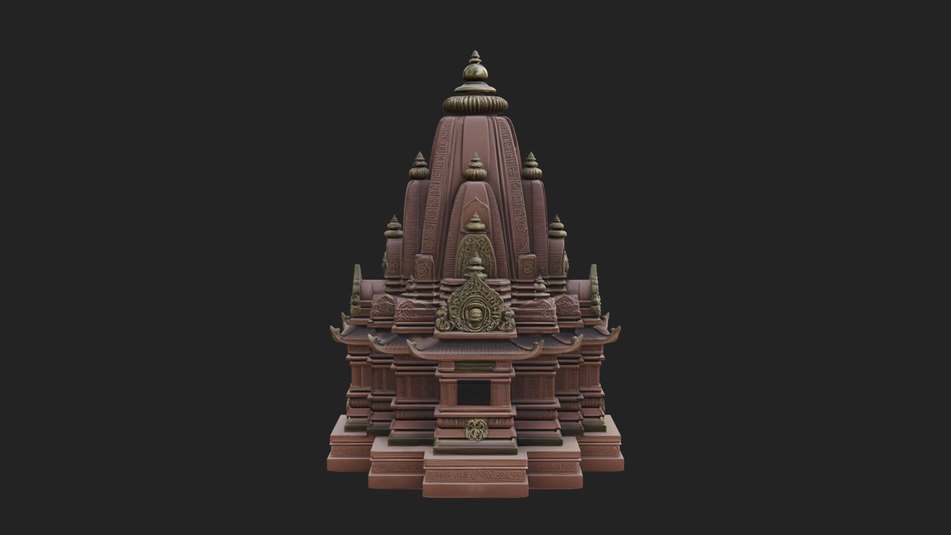 Shikhara Temple Tower Design 5 3D Print Model 3D Model